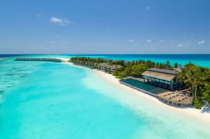 Kuramathi Maldives pool aerial view
